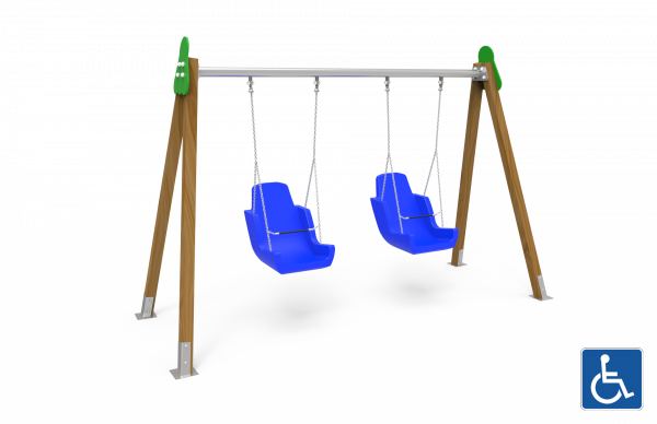 Biplaza asientos inclusivos! Descubre nuestra línea de Columpios Biplaza de Kiwi Playgrounds - Classic Playgrounds y lleva la diversión a otro nivel.