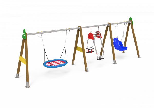 Verdi! Descubre nuestra línea de Columpios Biplaza de Kiwi Playgrounds - Classic Playgrounds y lleva la diversión a otro nivel.