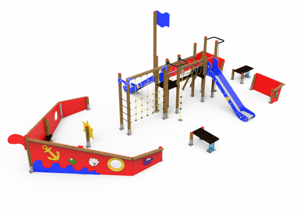 Barco Atlántico! Descubre nuestra línea de Castillos de Kiwi Playgrounds - Classic Playgrounds y lleva la diversión a otro nivel.
