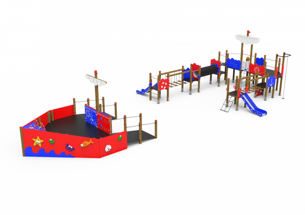 Barco Oceánico! Descubre nuestra línea de Castillos de Kiwi Playgrounds - Classic Playgrounds y lleva la diversión a otro nivel.